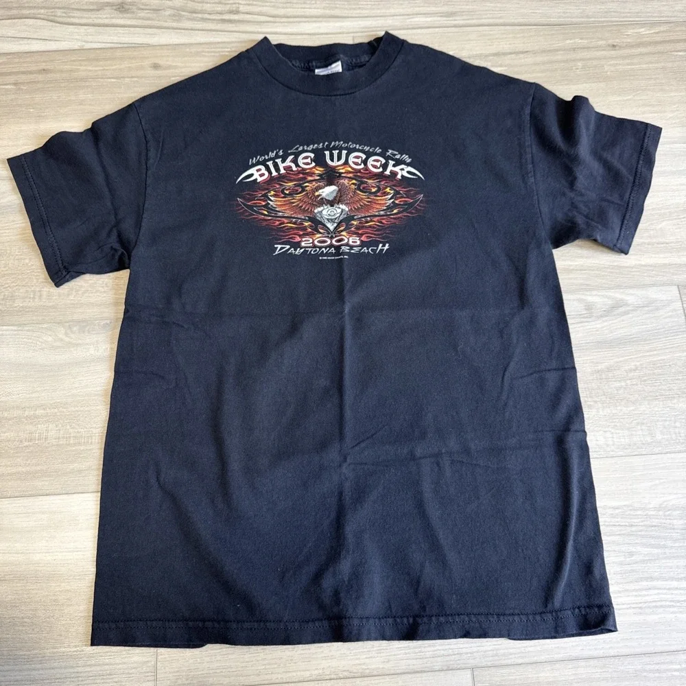 Vintage 2006 Bike Week Daytona Beach Shirt Size M Tennessee River Made In Mexico - Picture 1 of 11